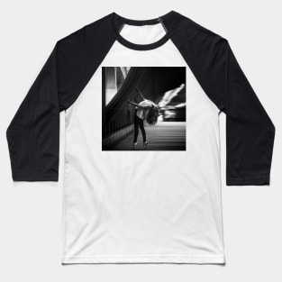 Ballerina Dancer Silhouette Design Baseball T-Shirt